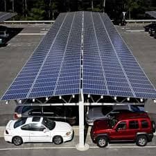Solar carport installation 1