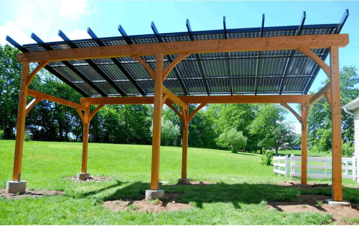 Solar pergola installation 3