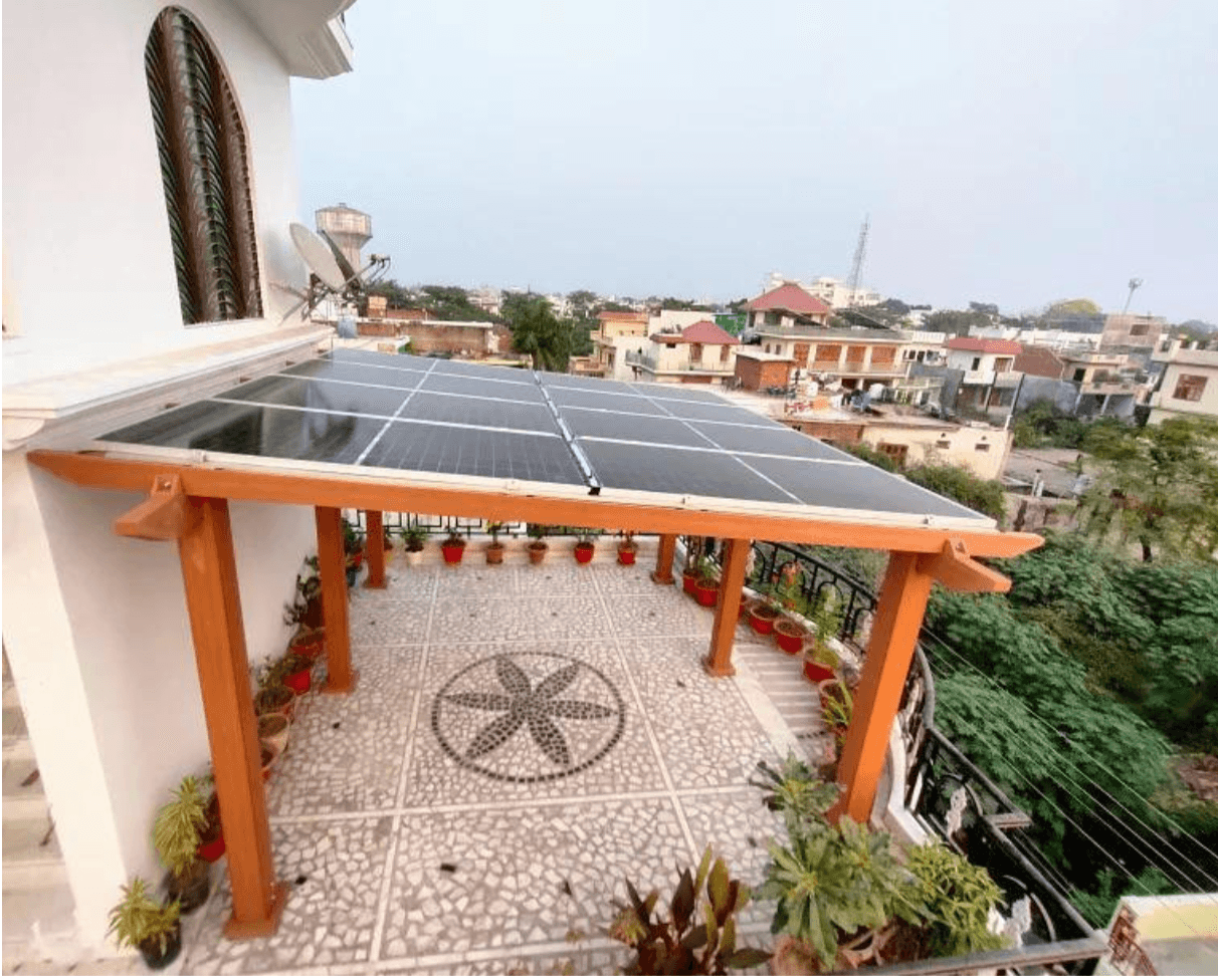 Solar pergola installation 4