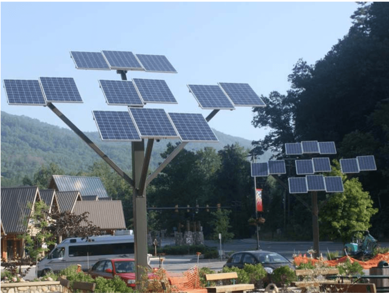 Solar tree installation 2
