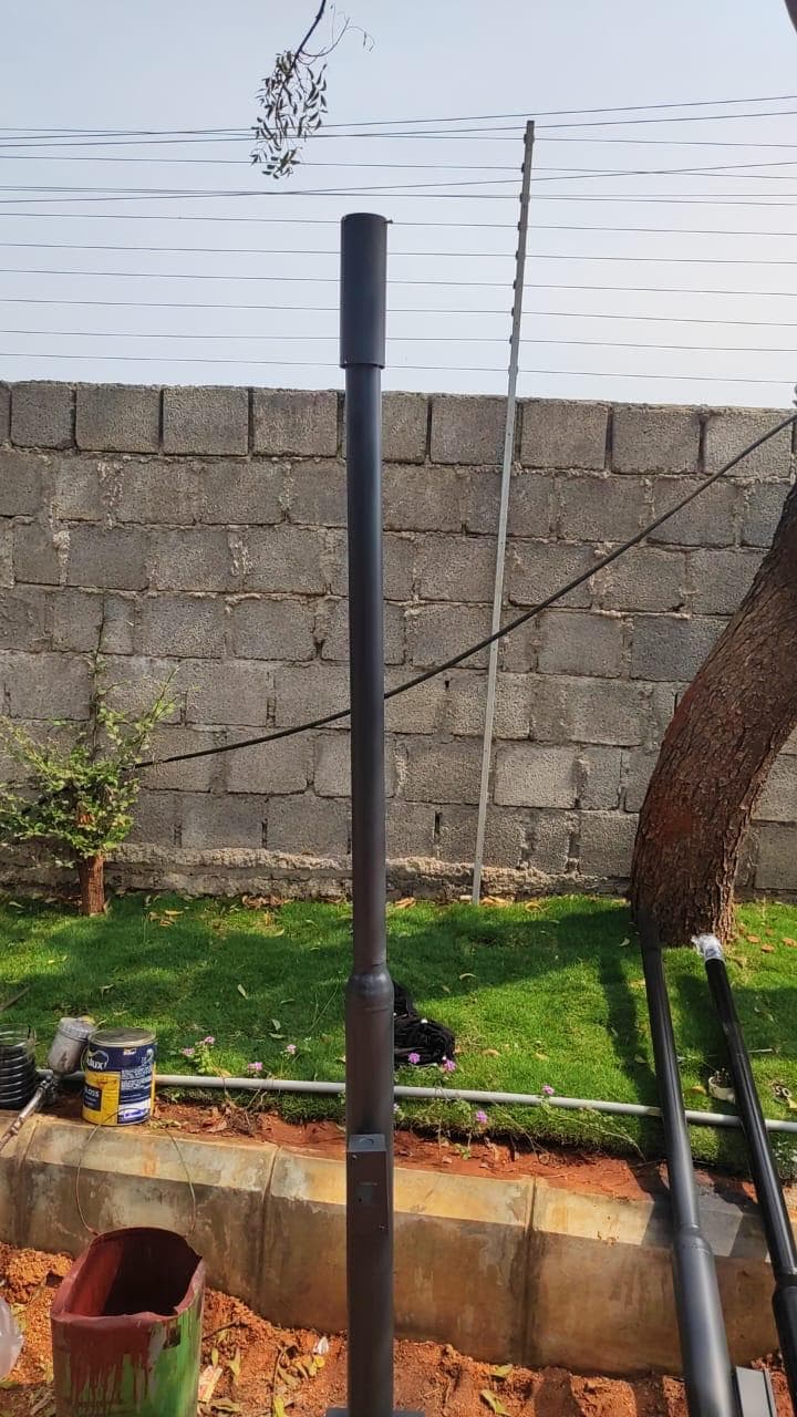 Solar street and garden lighting installation 4