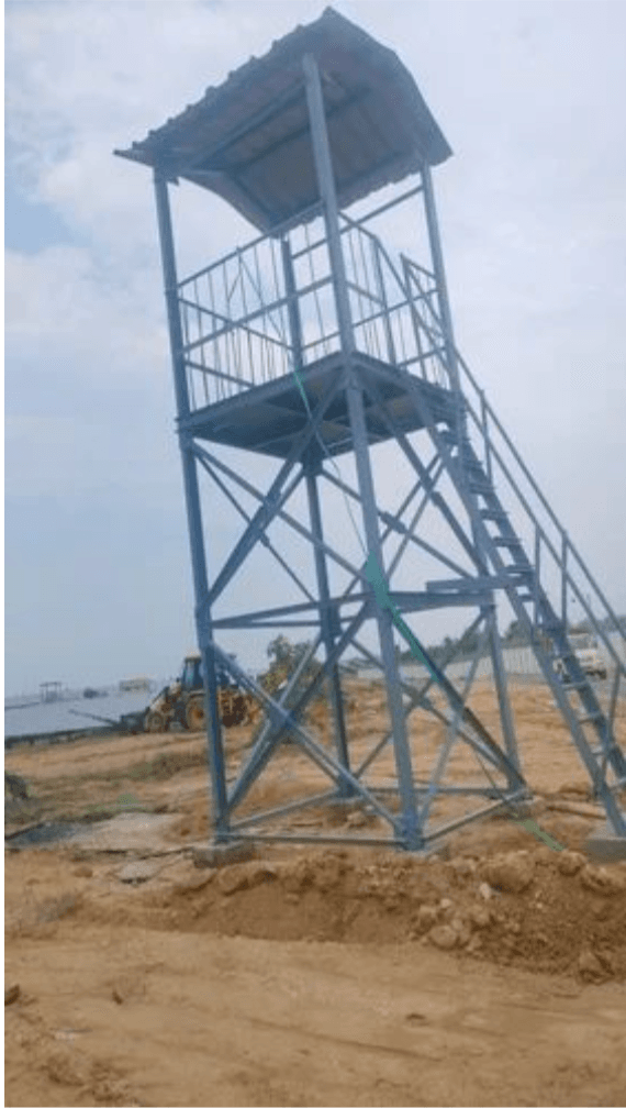 Solar-powered security and watch tower