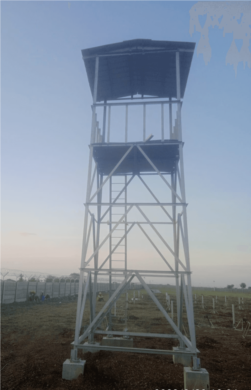Solar-powered watch tower installation 2